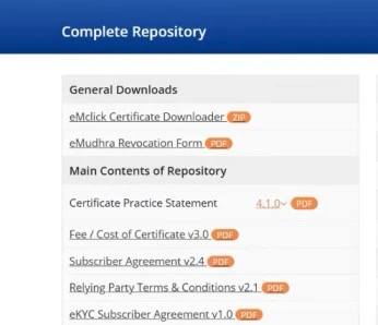 Complete Repository page